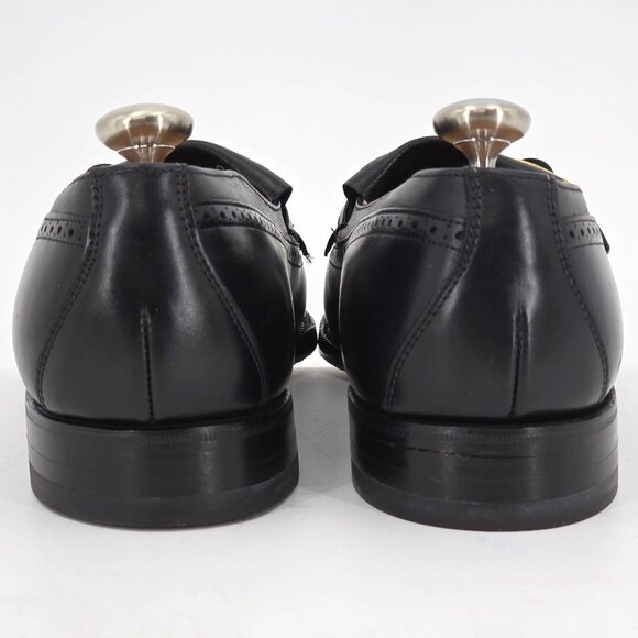 New Vintage Johnston & Murphy Aristocraft Black Leather Monk Dress Loafers 8.5D main image 10